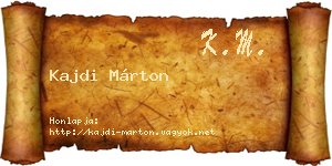 Kajdi Márton névjegykártya