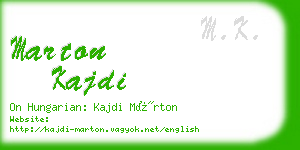 marton kajdi business card